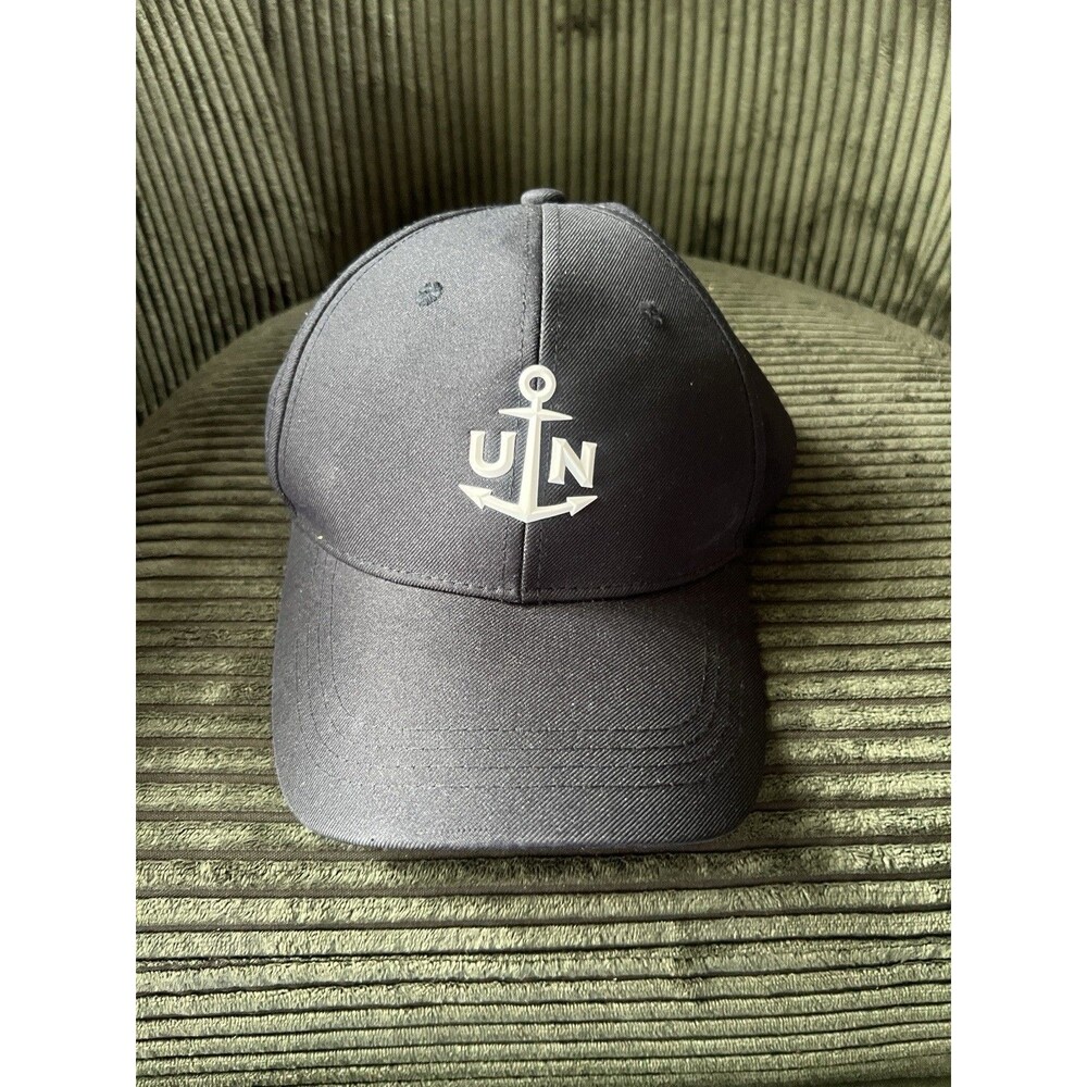 Ulysse Nardin Hat Cap Strap Back Mens One Size Blue Anchor Logo Nautical Watch